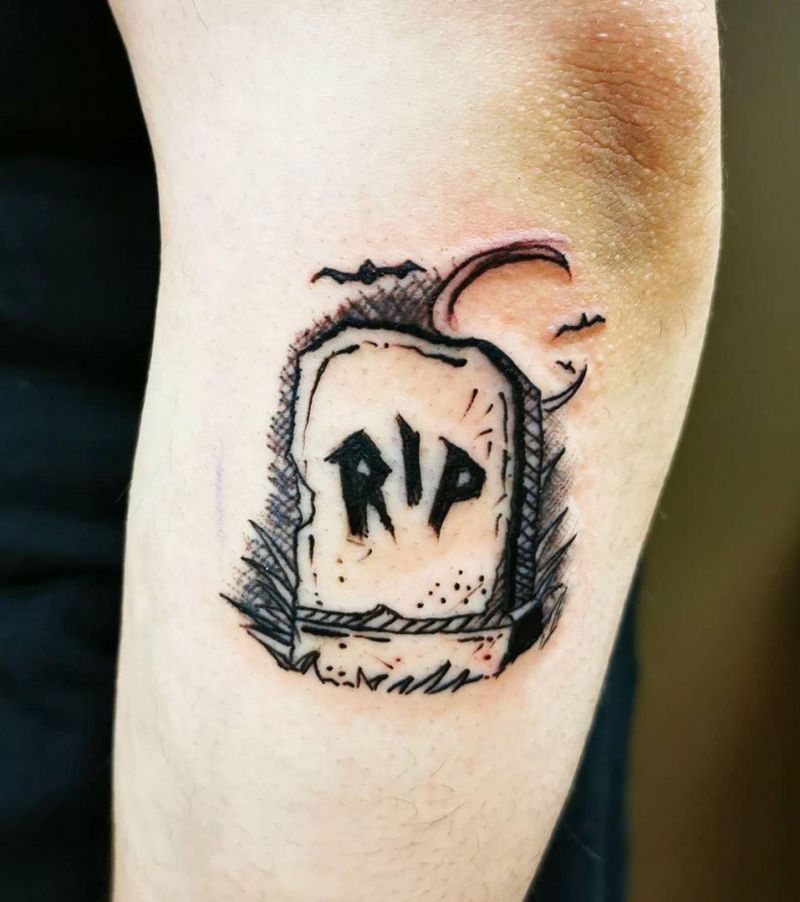 30 Pretty Tombstone Tattoos You Must Try