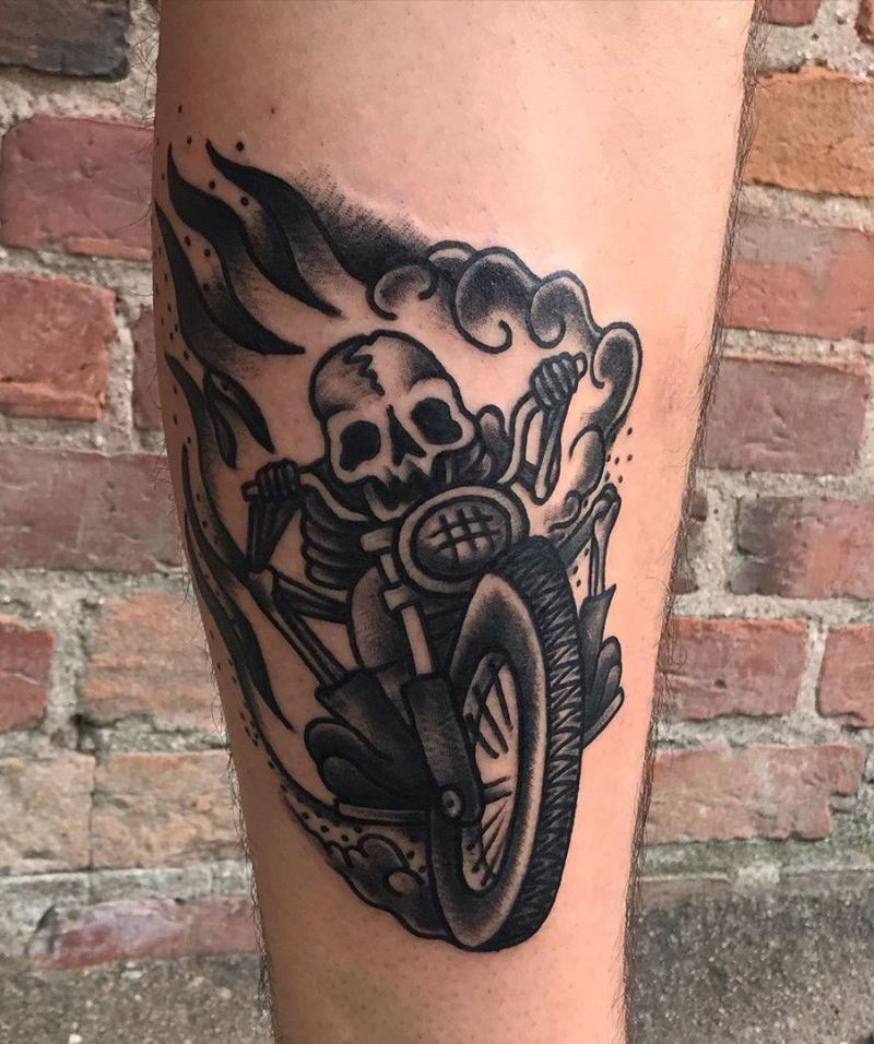 30 Pretty Biker Tattoos You Will Love