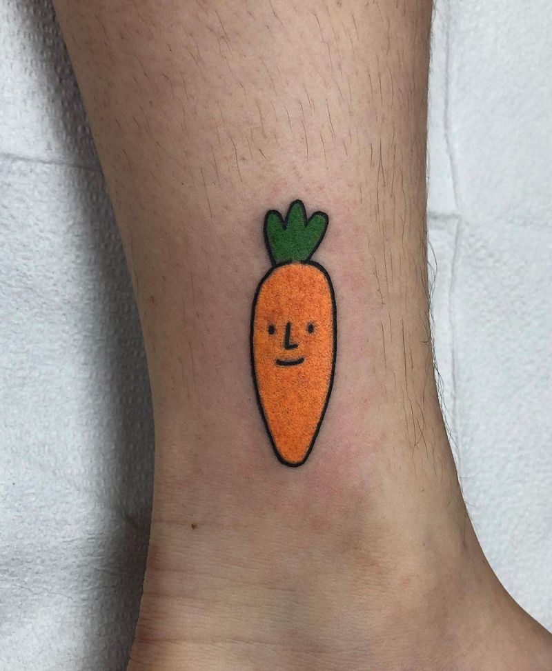 30 Pretty Carrot Tattoos You Will Love