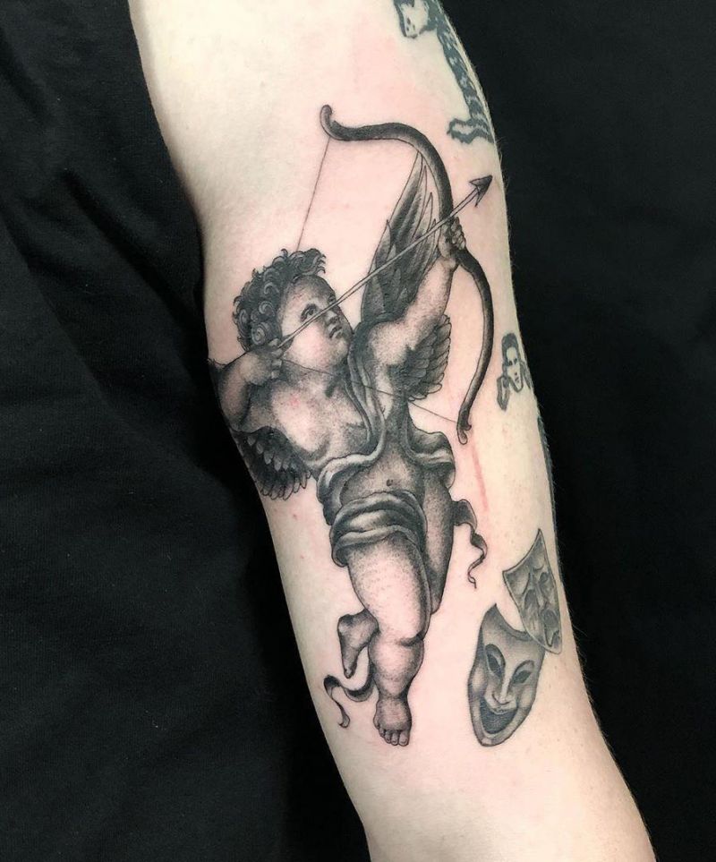 30 Pretty Cherub Tattoos You Will Love