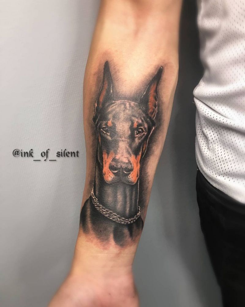 30 Pretty Doberman Tattoos Hope to Bring You Luck