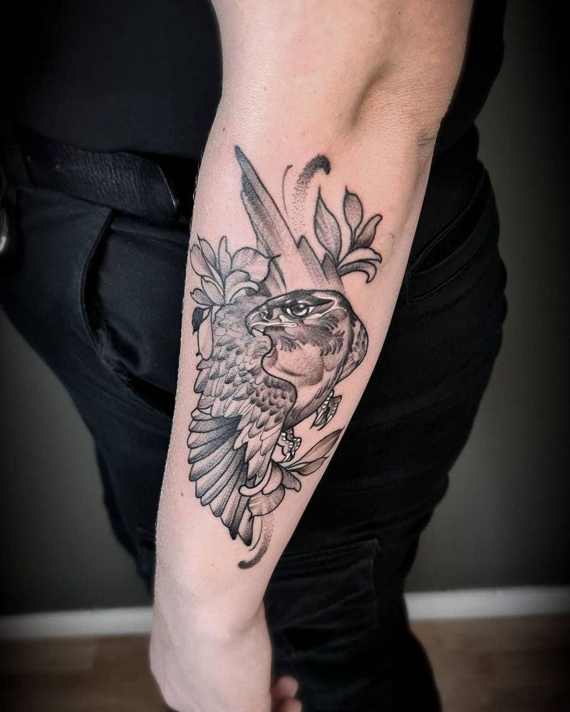 30 Pretty Falcon Tattoos Make You Elegant