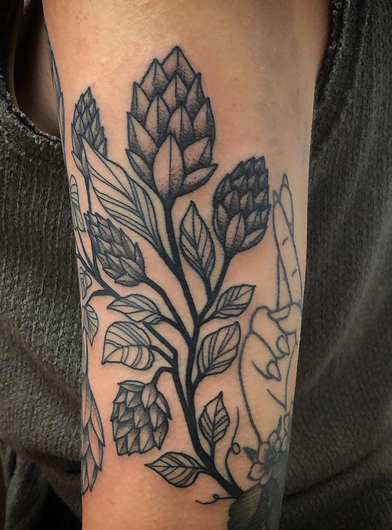 30 Pretty Hops Tattoos You Must Try