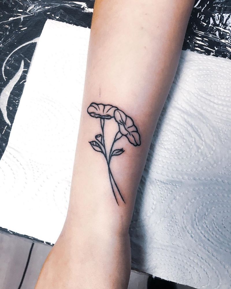 30 Pretty Morning Glory Tattoos to Inspire You