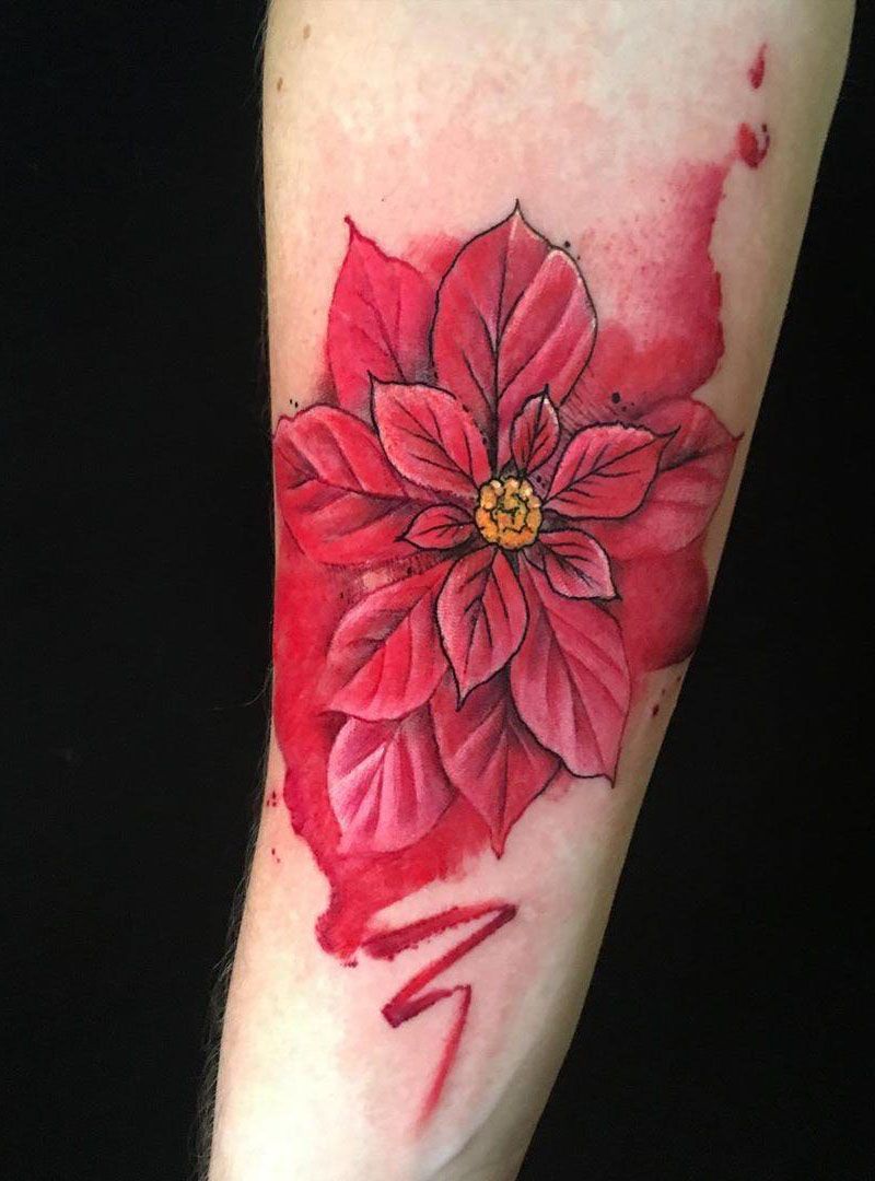 30 Pretty Poinsettia Tattoos You Must Try