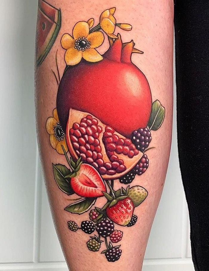 30 Pretty Pomegranate Tattoos Enhance Your Personality