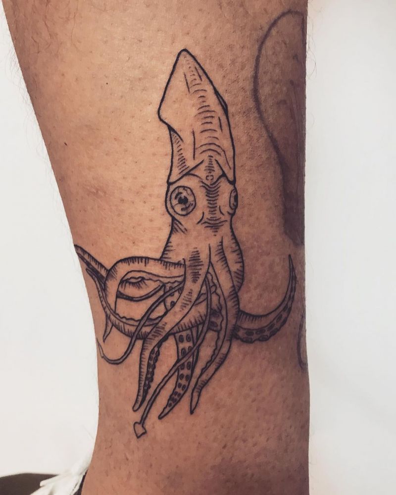 30 Pretty Squid Tattoos that Make You Sexy