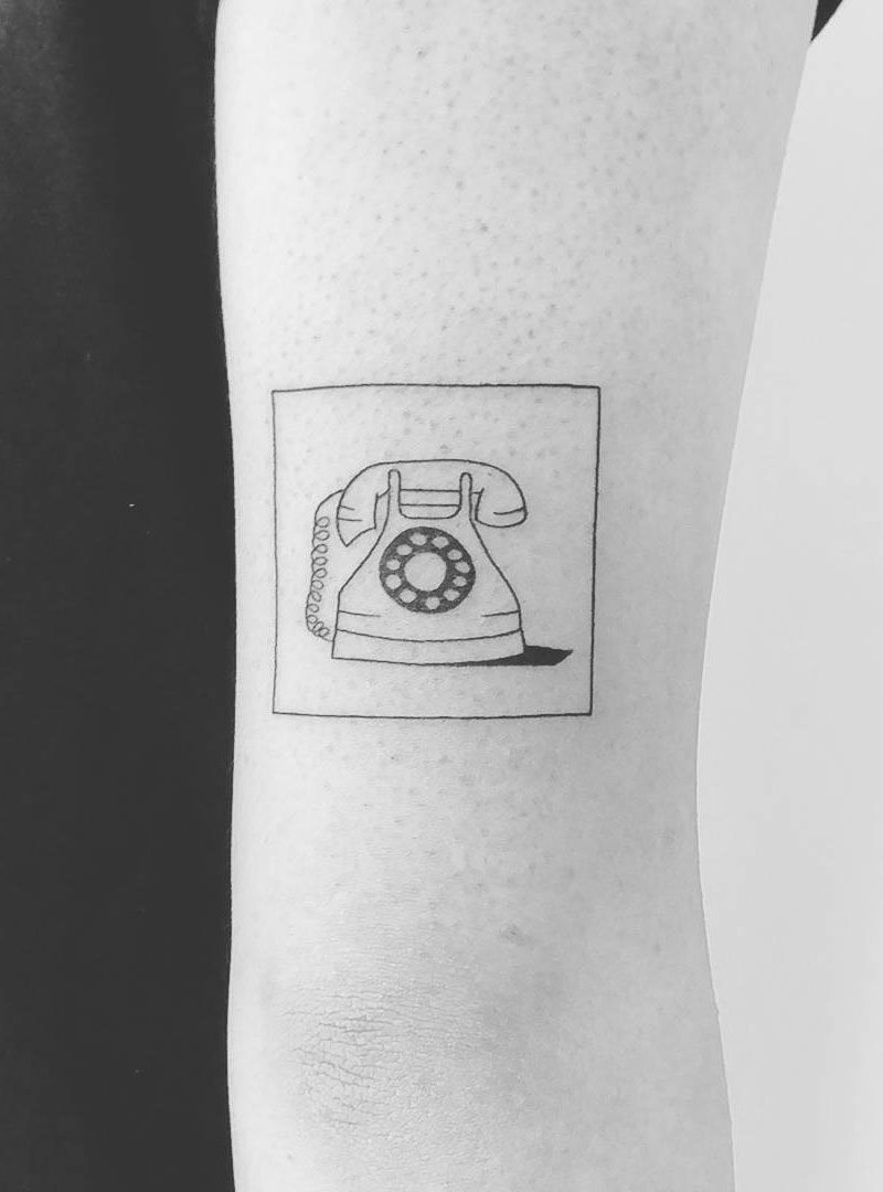 30 Pretty Telephone Tattoos to Inspire You