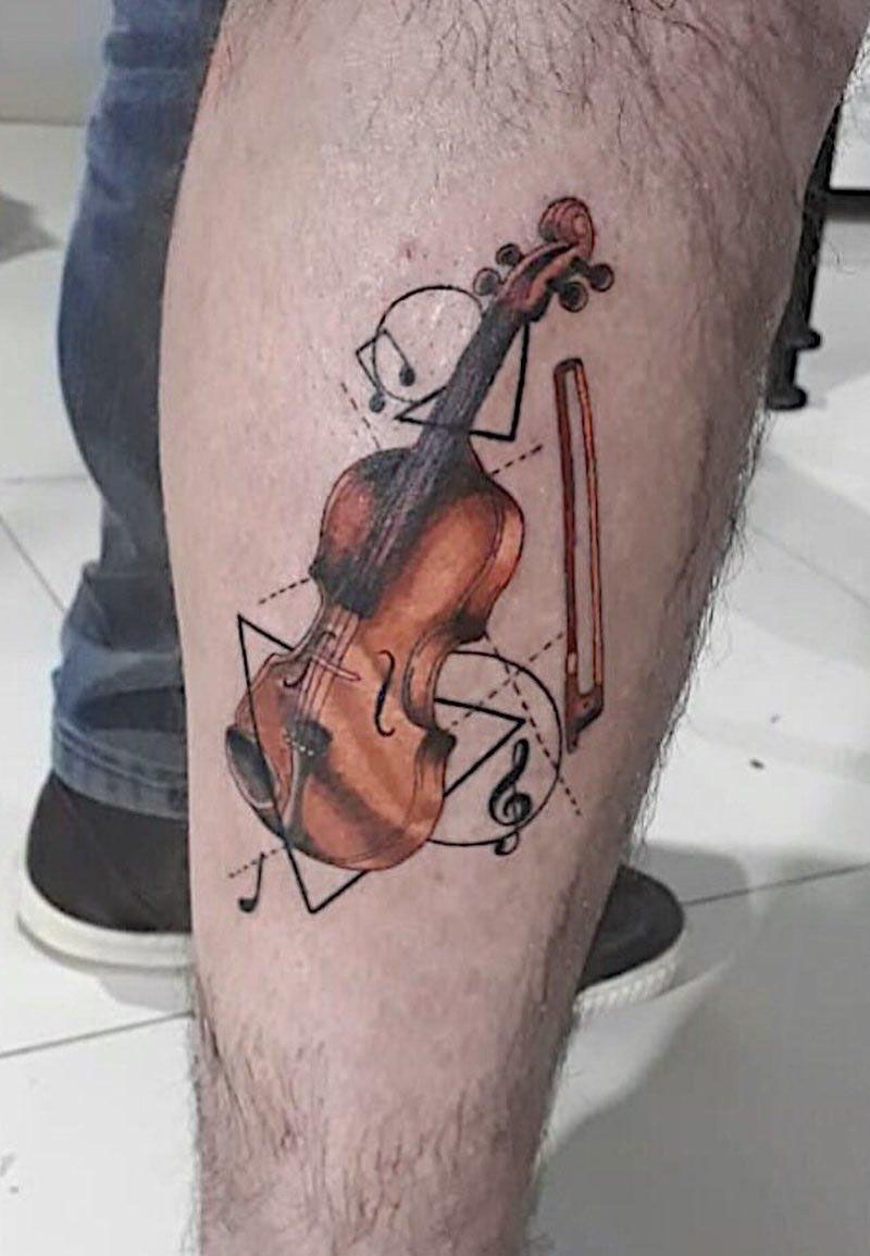 30 Pretty Violin Tattoos that Can Enhance Your Temperament