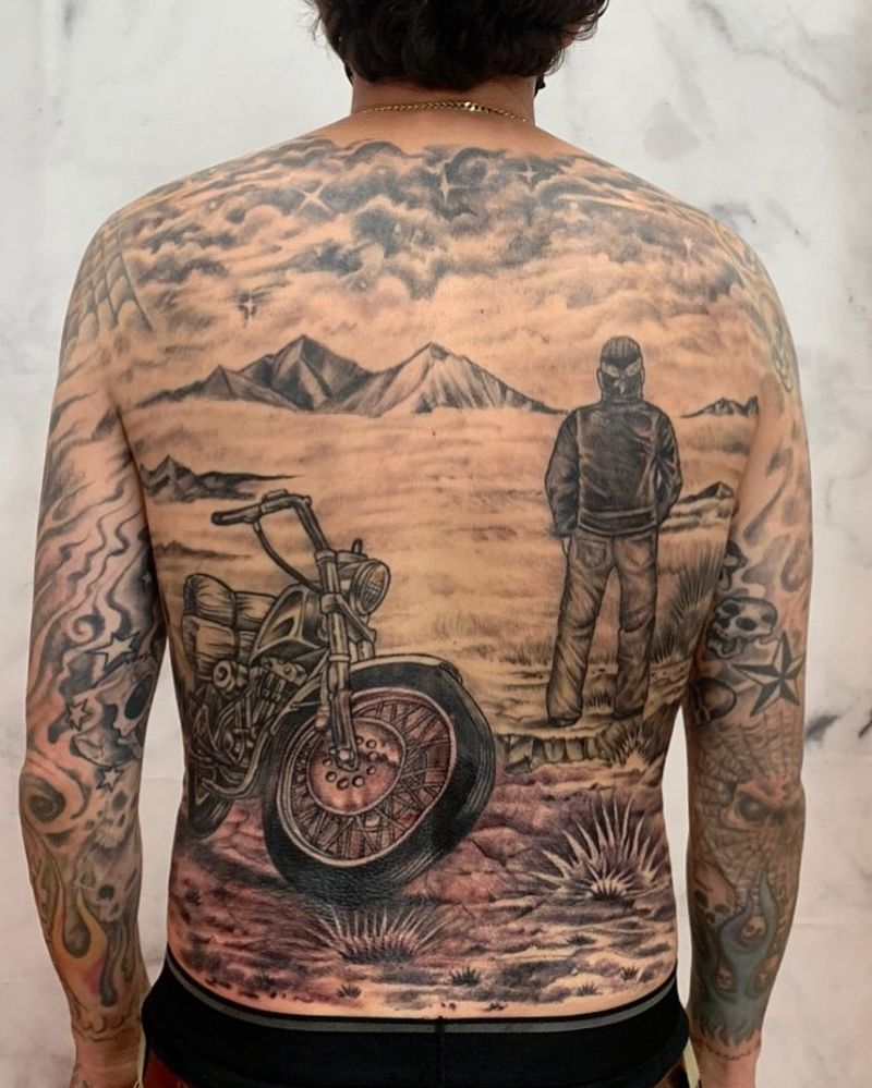 30 Pretty Biker Tattoos You Will Love