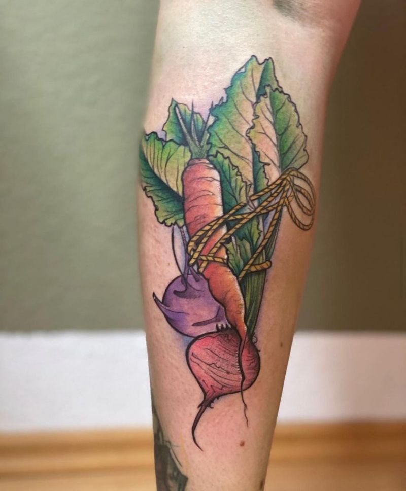 30 Pretty Carrot Tattoos You Will Love