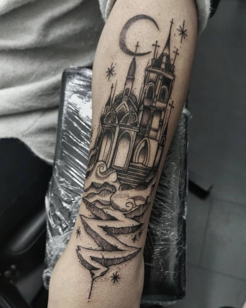 30 Pretty Castle Tattoos that Can Enhance Your Temperament