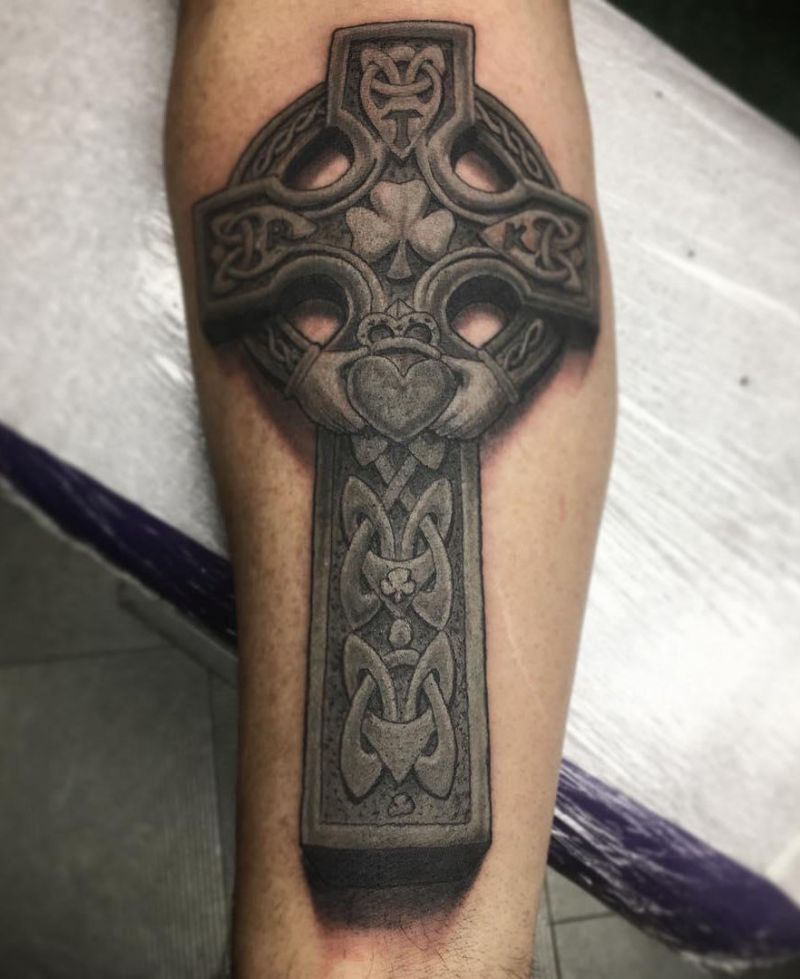 30 Pretty Celtic Cross Tattoos You Will Love