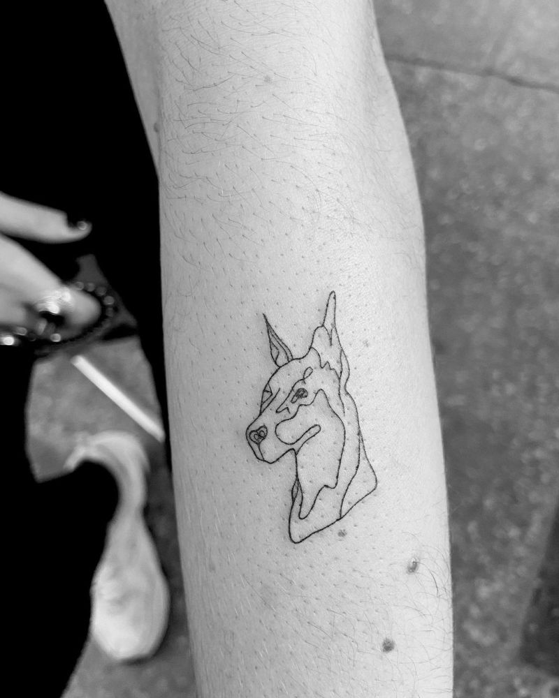 30 Pretty Doberman Tattoos Hope to Bring You Luck