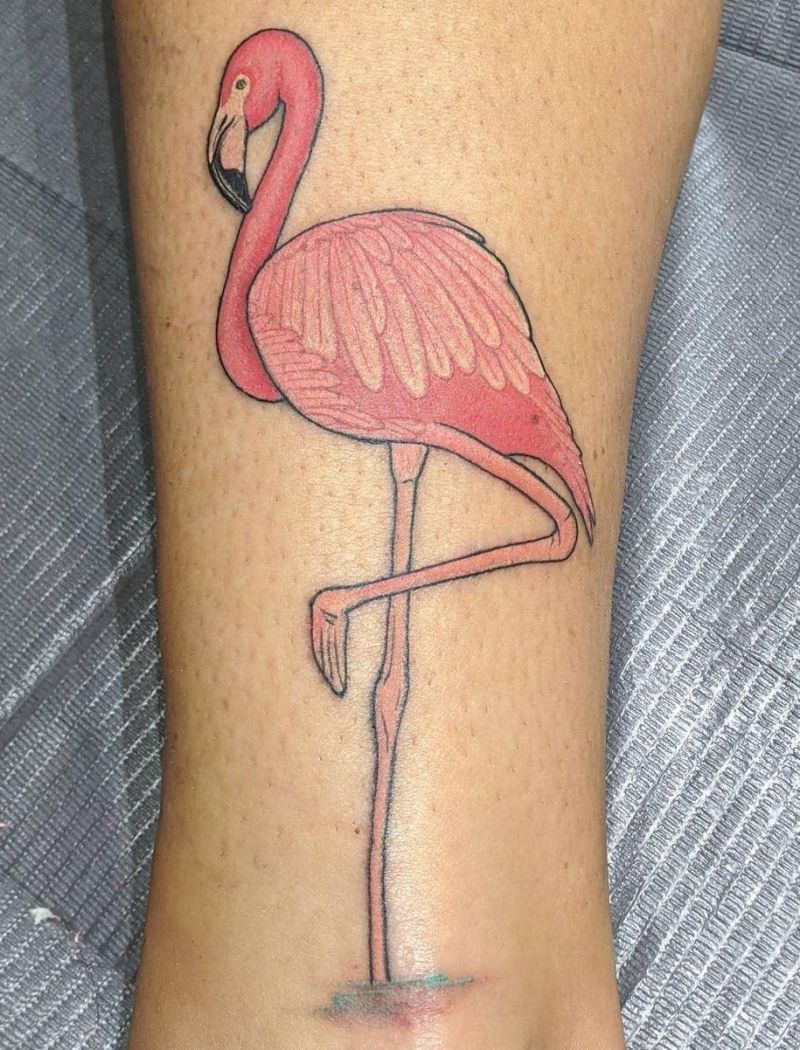 30 Pretty Flamingo Tattoos Make You Elegant and Beautiful