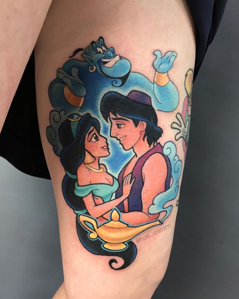 30 Pretty Genie Tattoos Hope to Achieve Your Wish