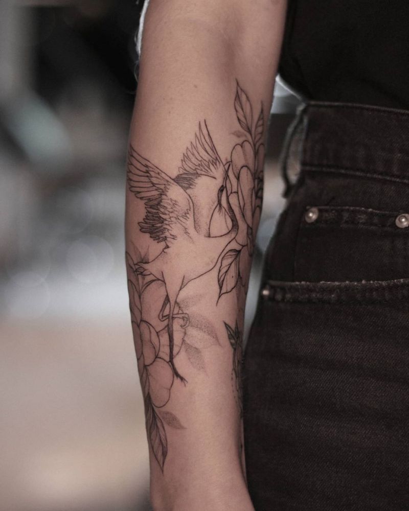 30 Pretty Heron Tattoos Bring You Good Luck