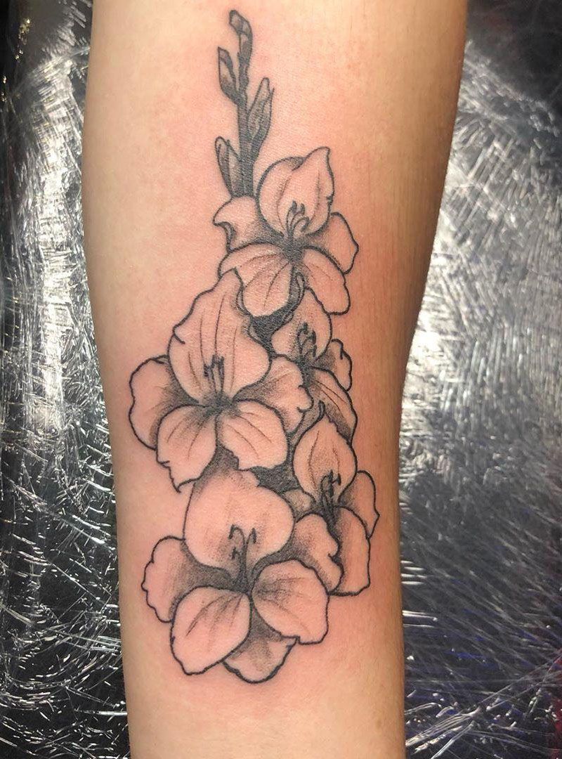 30 Pretty Larkspur Tattoos that Can Enhance Your Temperament