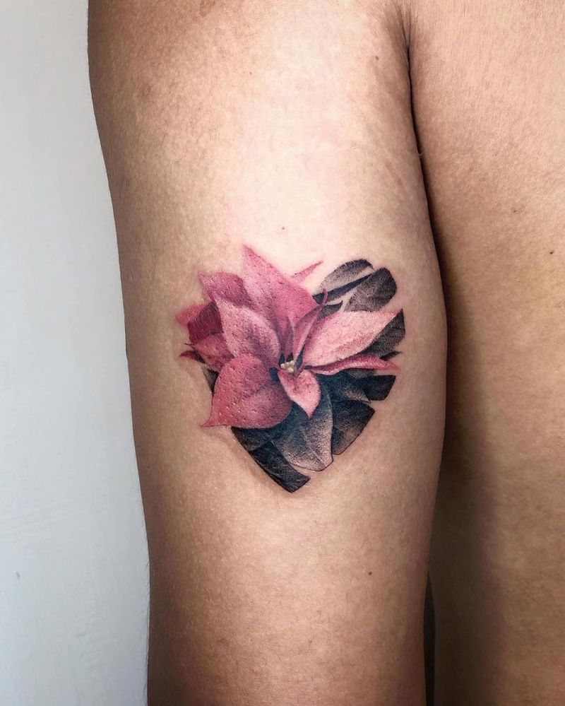 30 Pretty Poinsettia Tattoos You Must Try Style VP Page 14