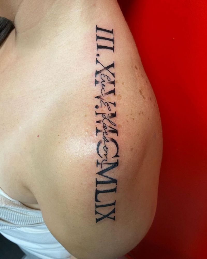 30 Pretty Roman Numeral Tattoos Make You Beautiful Forever