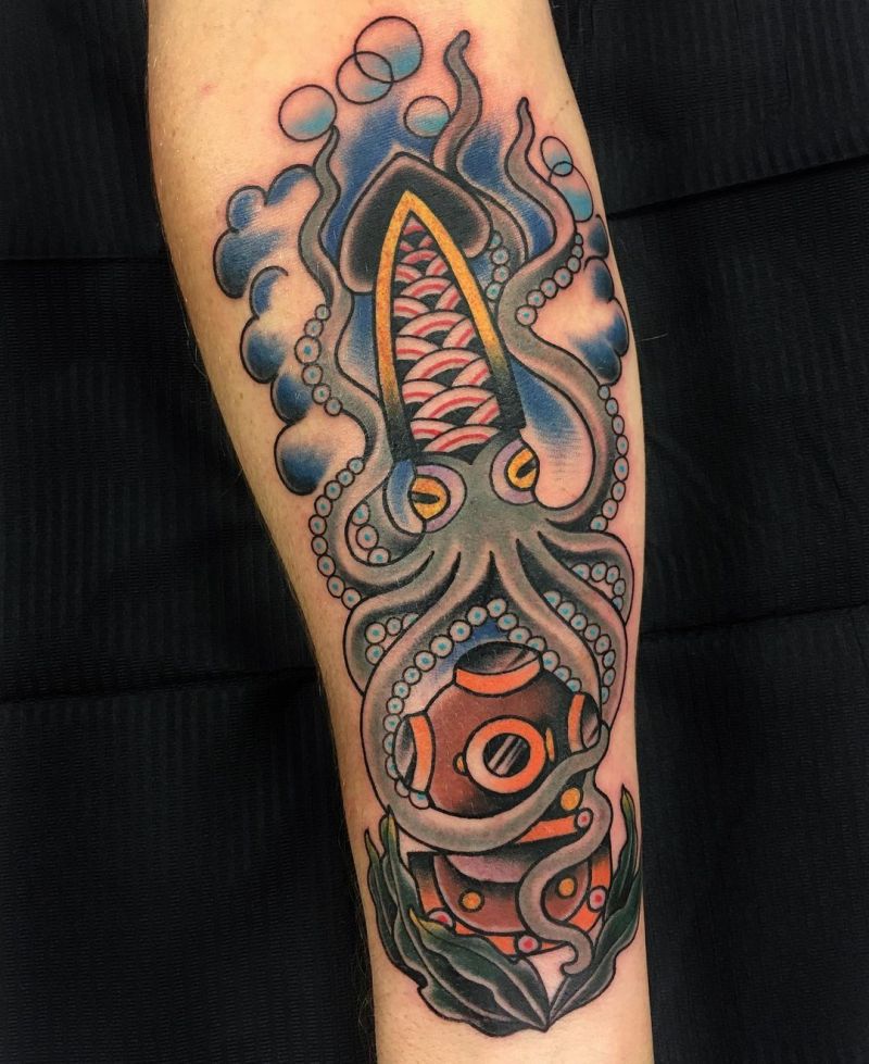 30 Pretty Squid Tattoos that Make You Sexy