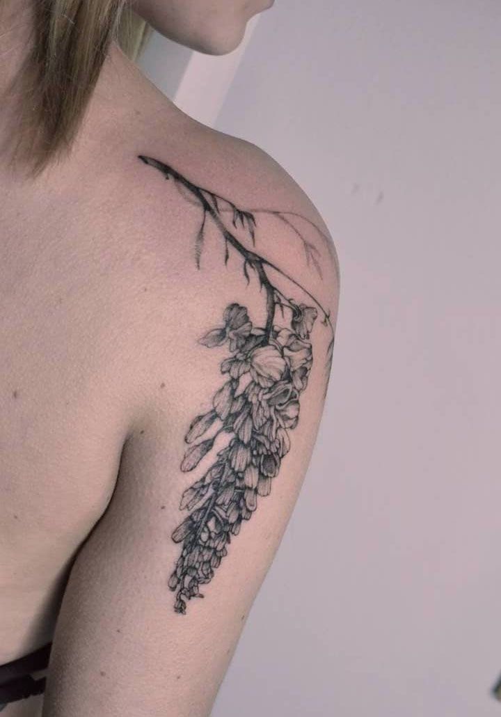 30 Pretty Wisteria Tattoos You Must Try