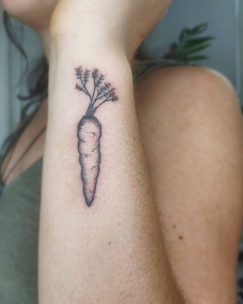 30 Pretty Carrot Tattoos You Will Love