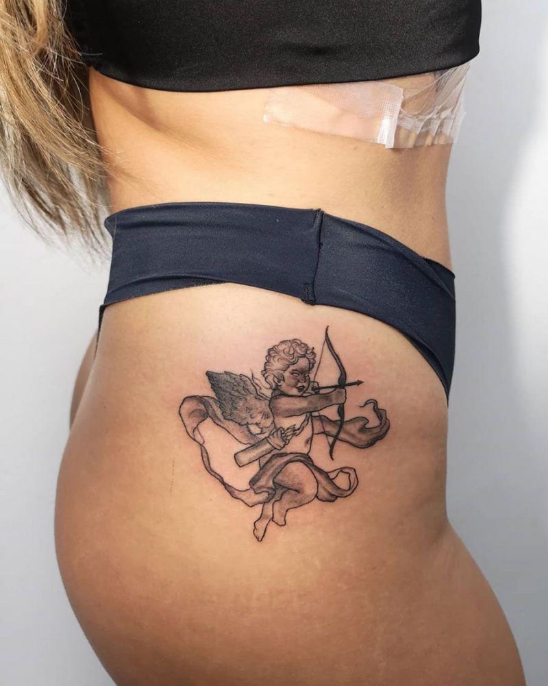 30 Pretty Cherub Tattoos You Will Love