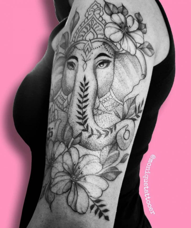 30 Pretty Ganesha Tattoos Make You Charming