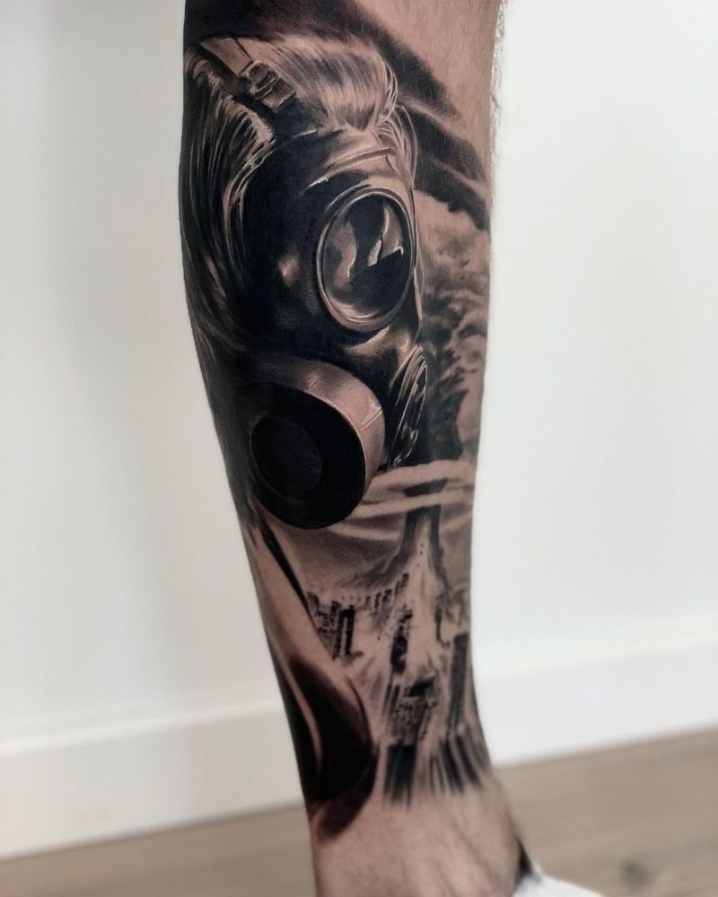 30 Pretty Gas Mask Tattoos You Will Love