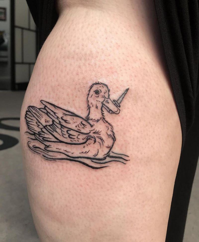 30 Pretty Goose Tattoos Make You Elegant and Beautiful