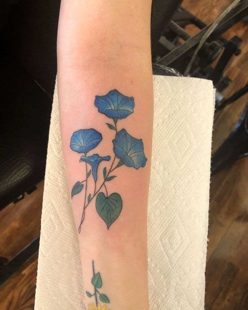 30 Pretty Morning Glory Tattoos to Inspire You