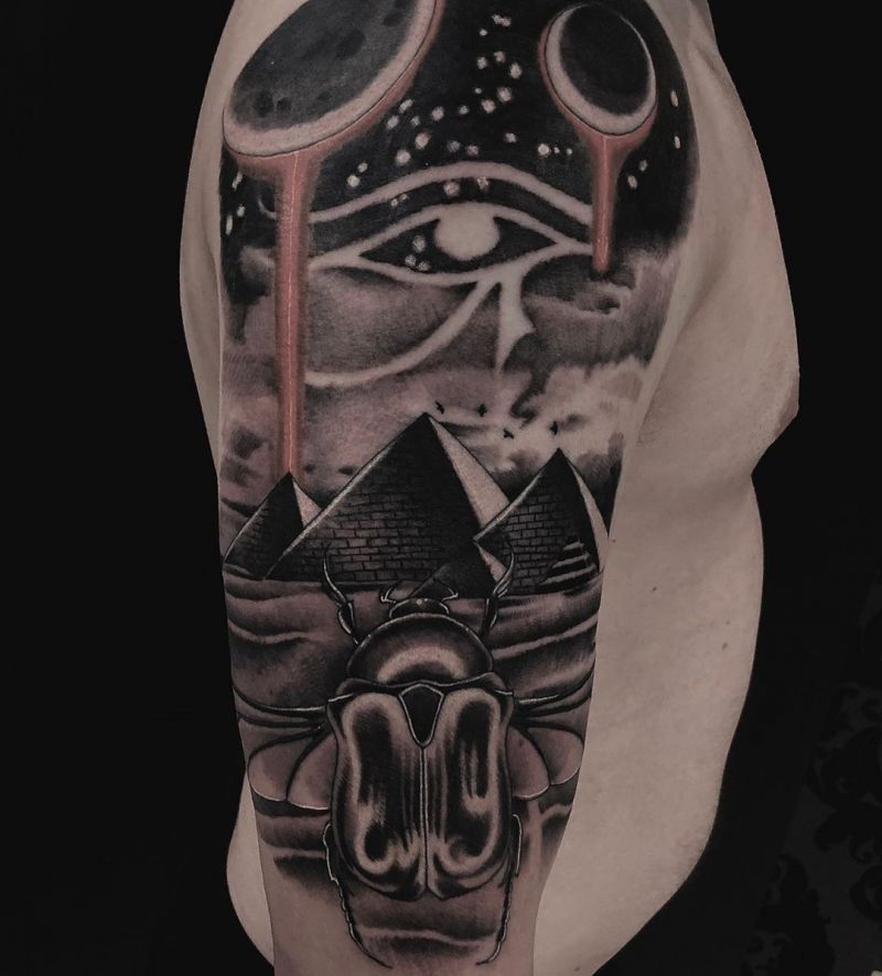 30 Pretty Pyramid Tattoos Add Mystery to You