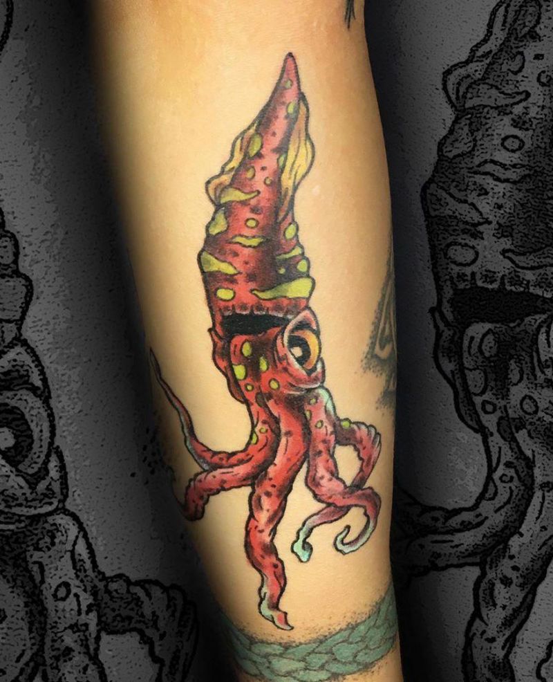 30 Pretty Squid Tattoos that Make You Sexy