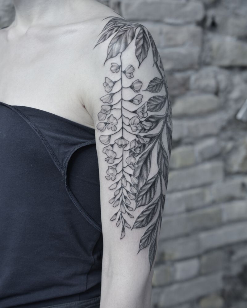 30 Pretty Wisteria Tattoos You Must Try