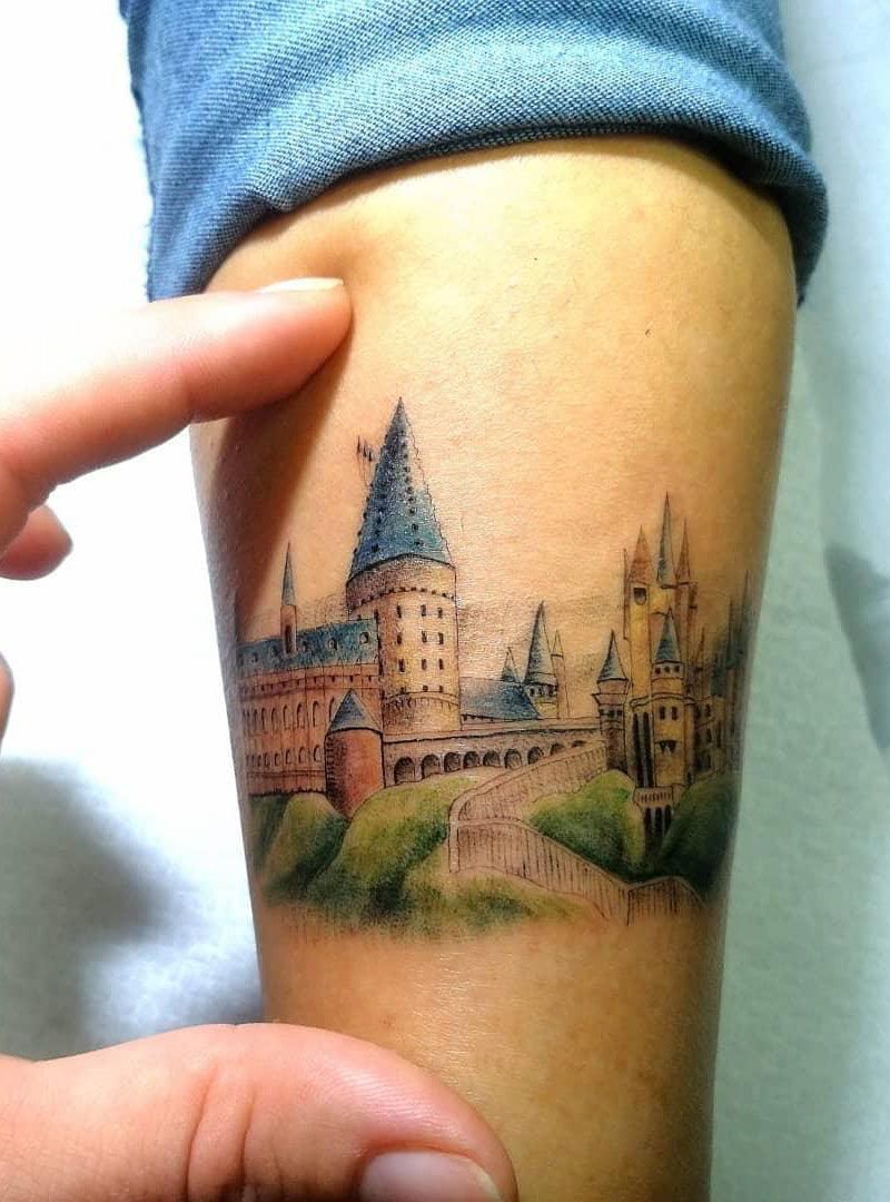 30 Pretty Castle Tattoos that Can Enhance Your Temperament