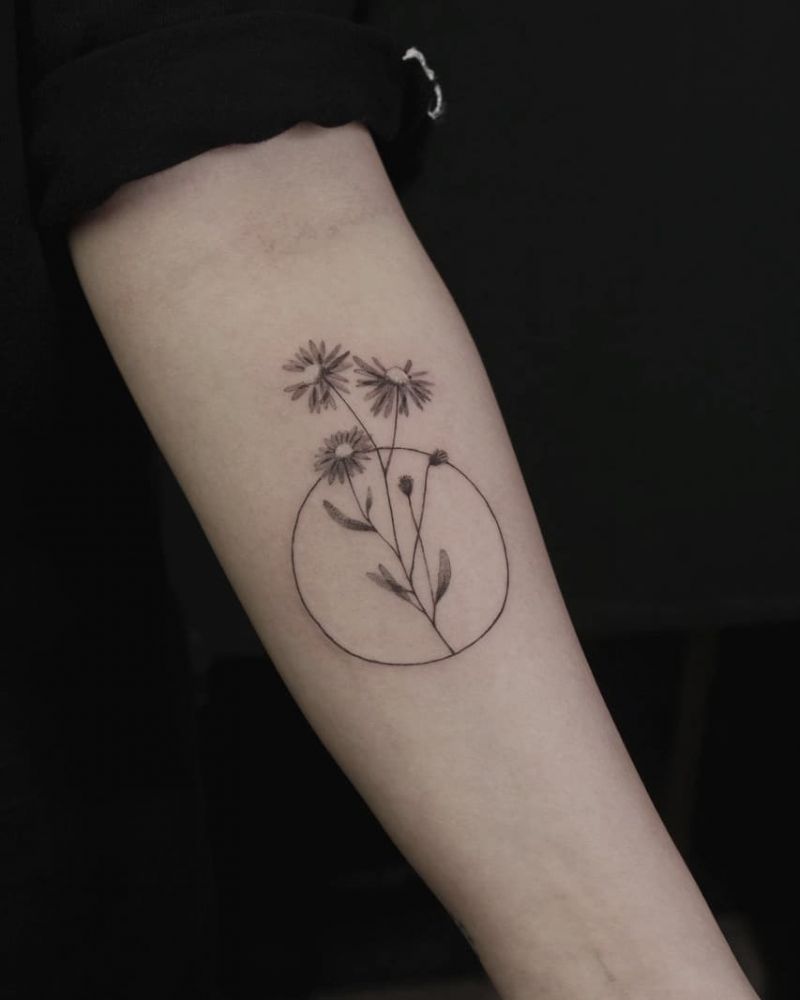 30 Pretty Chamomile Tattoos You Shouldn't Miss