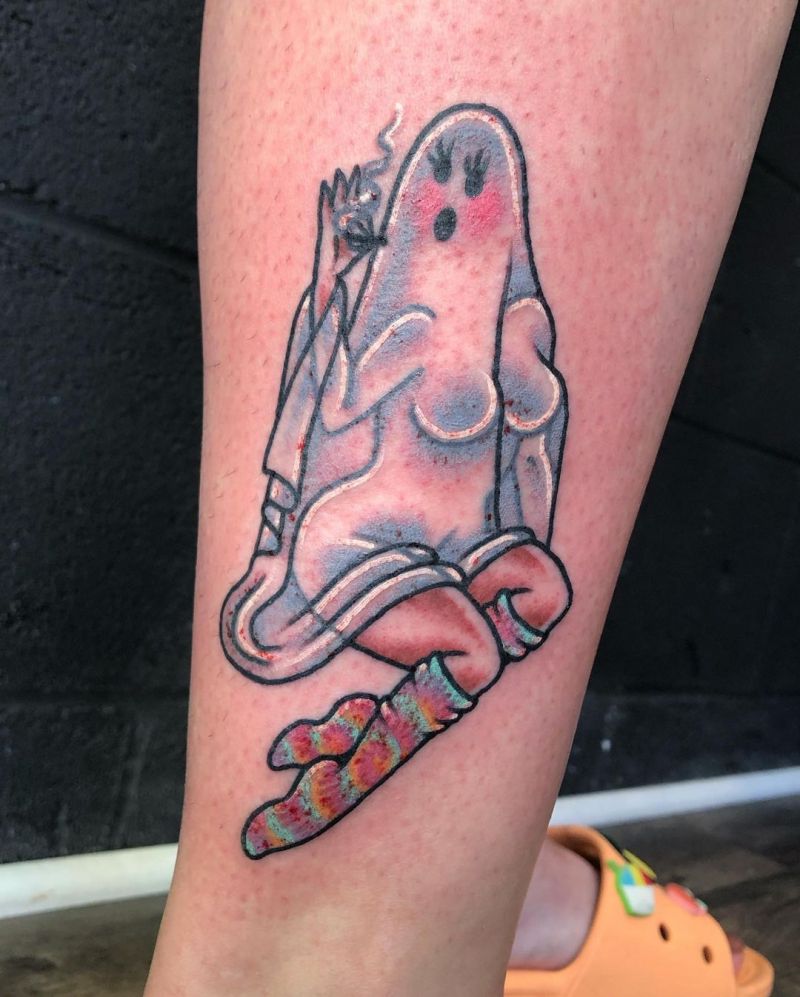 30 Pretty Ghost Tattoos to Inspire You