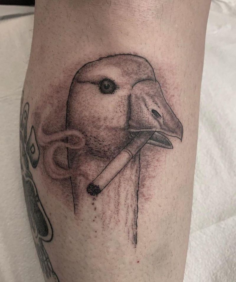 30 Pretty Goose Tattoos Make You Elegant and Beautiful