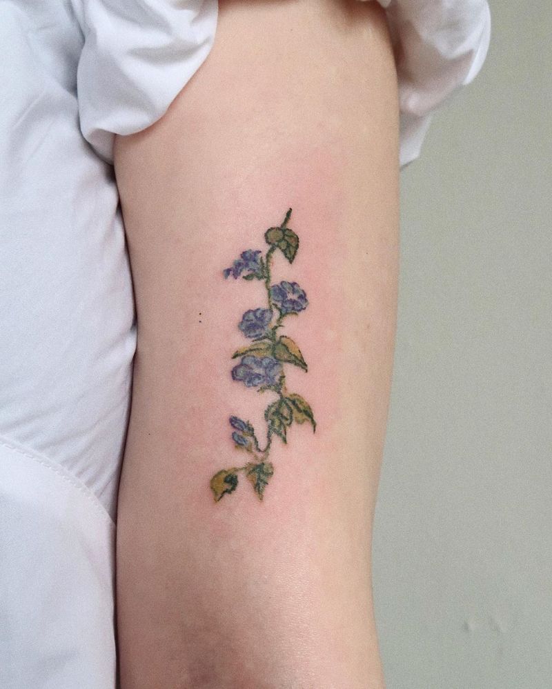 30 Pretty Morning Glory Tattoos to Inspire You