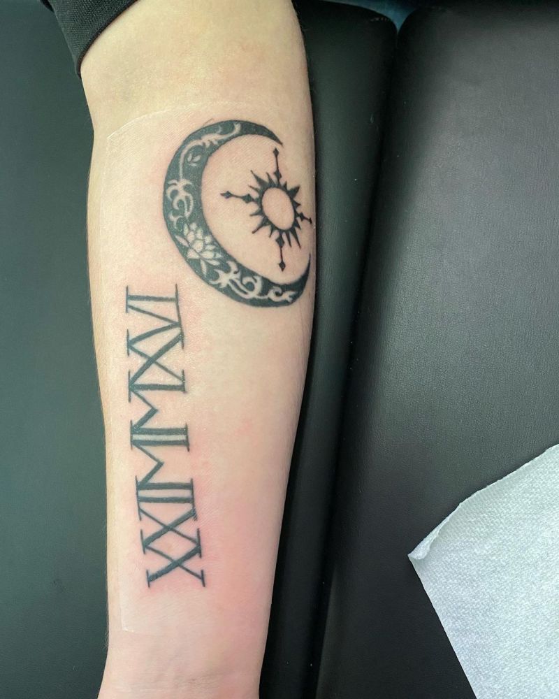 30 Pretty Roman Numeral Tattoos Make You Beautiful Forever