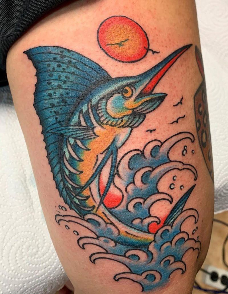 30 Pretty Sailfish Tattoos You Will Love