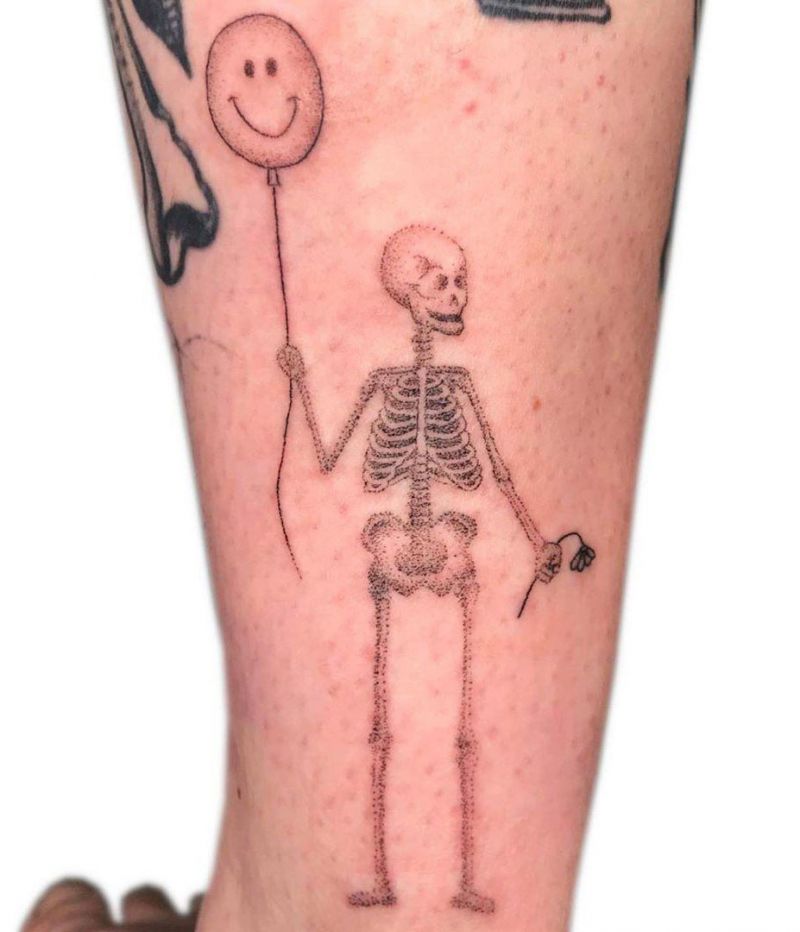 30 Pretty Skeleton Tattoos That You Can't Miss