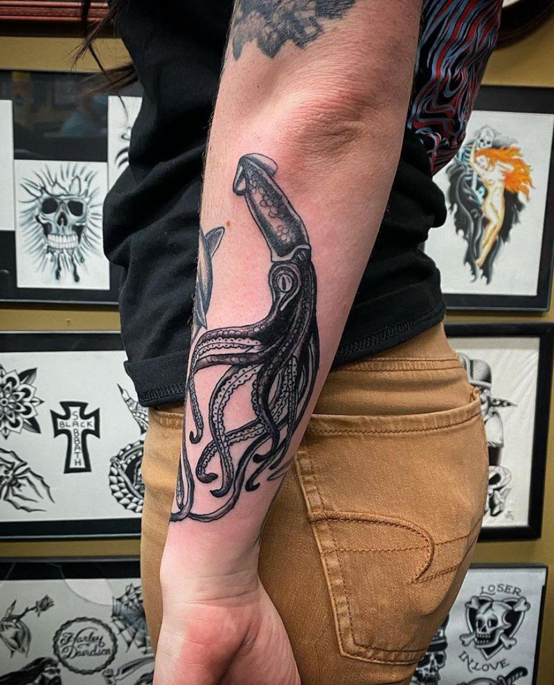 30 Pretty Squid Tattoos that Make You Sexy