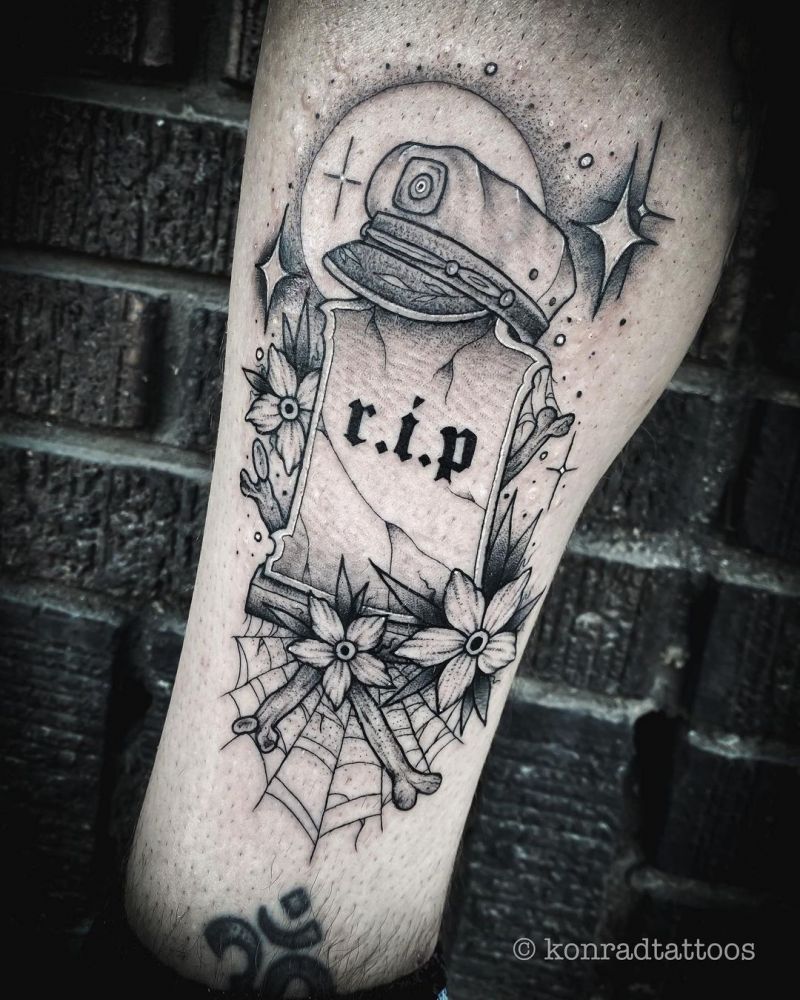 30 Pretty Tombstone Tattoos You Must Try