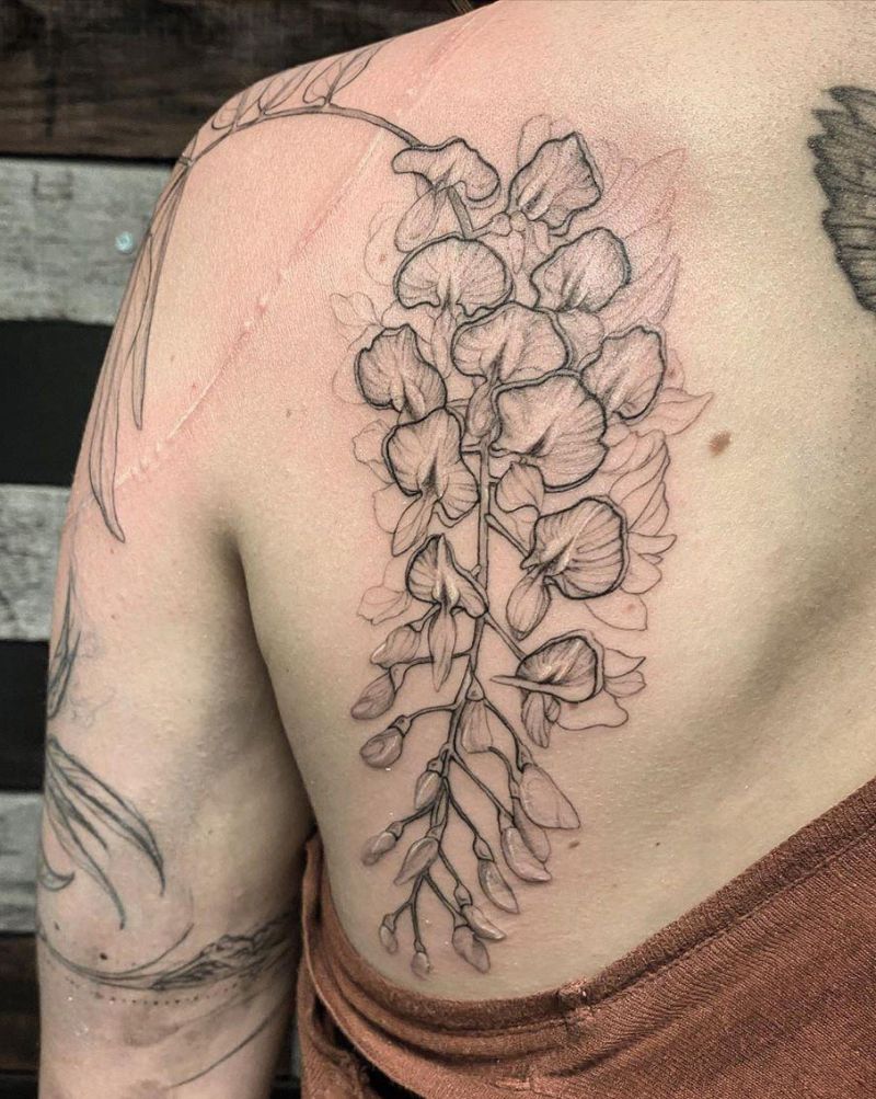30 Pretty Wisteria Tattoos You Must Try