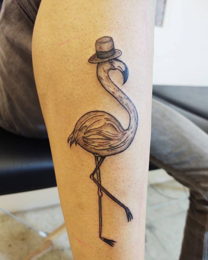 30 Pretty Flamingo Tattoos Make You Elegant and Beautiful