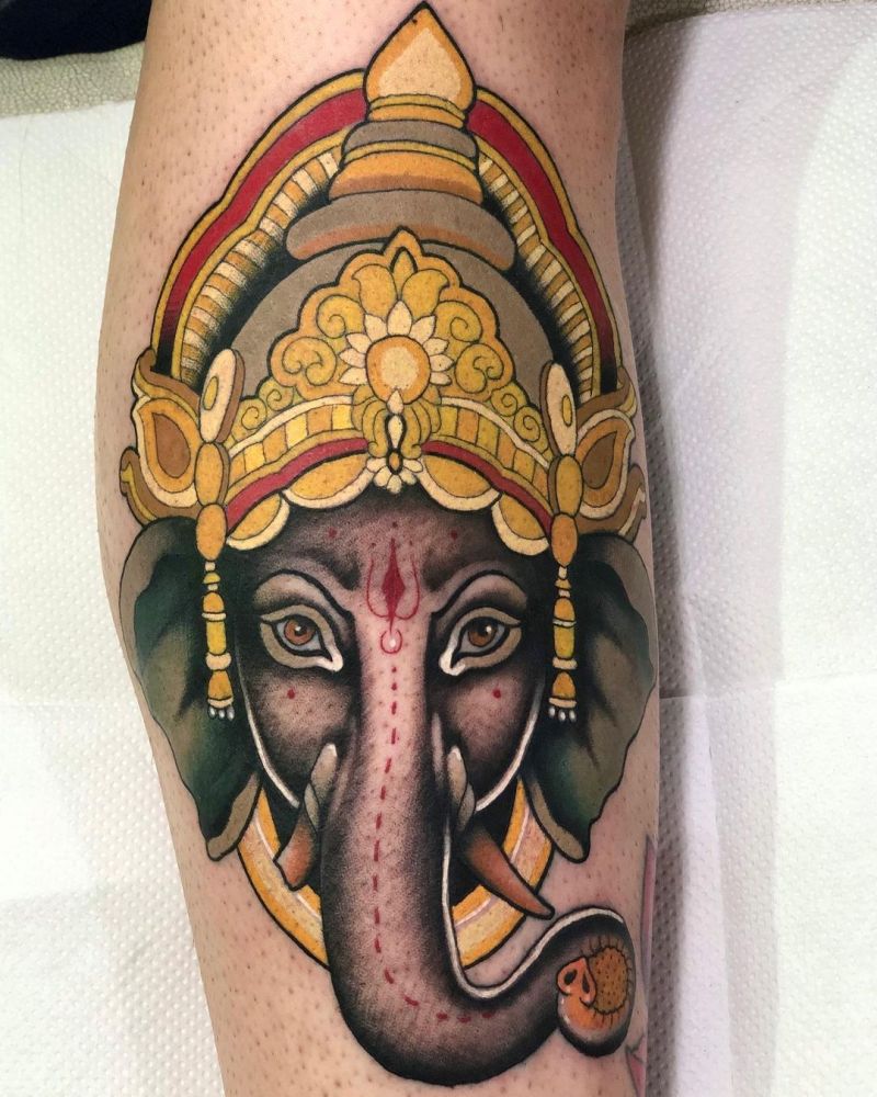 30 Pretty Ganesha Tattoos Make You Charming