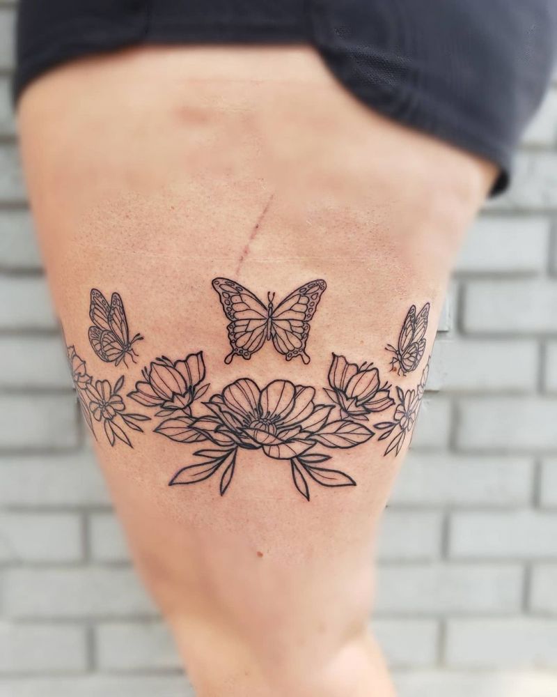 30 Pretty Garter Tattoos Make You Charming