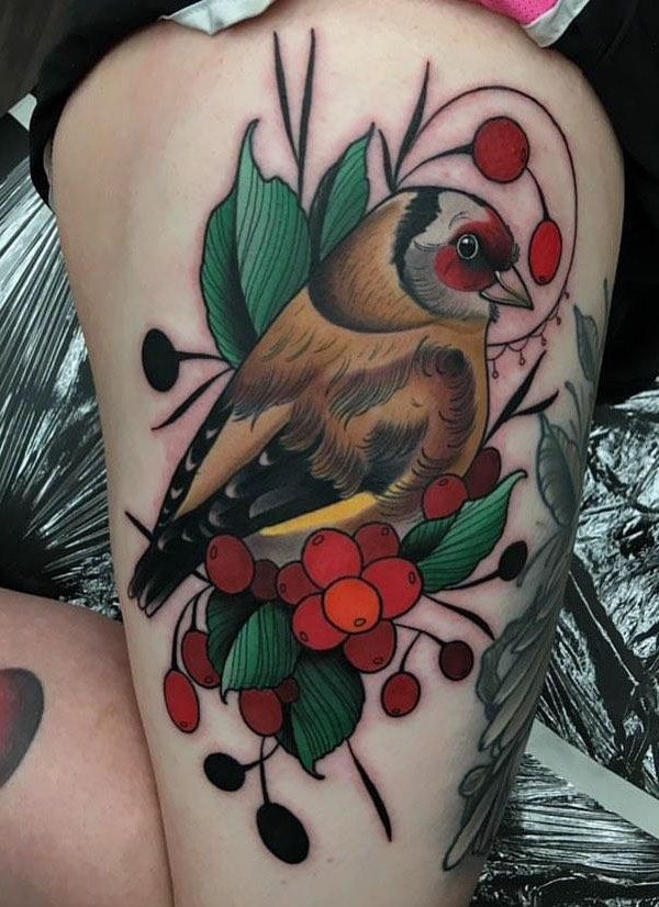 30 Pretty Goldfinch Tattoos to Inspire You